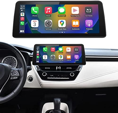 Пътен Топ 12,3 Андроид 10 Автомобилна стерео за Toyota Corolla 2018-2022 Година, 1920 * 720 4G + 64G Точков сензорен екран, Поддръжка на безжичен Carplay, Android Auto, AM, FM, Bluetooth, навигация, Камера