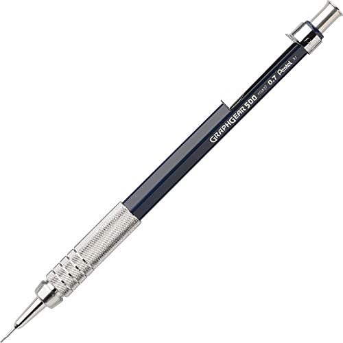 Автоматични моливи за рисуване Pentel GraphGear 500 - PG523E, PG525A, PG527C, PG529N, по 1 за всеки