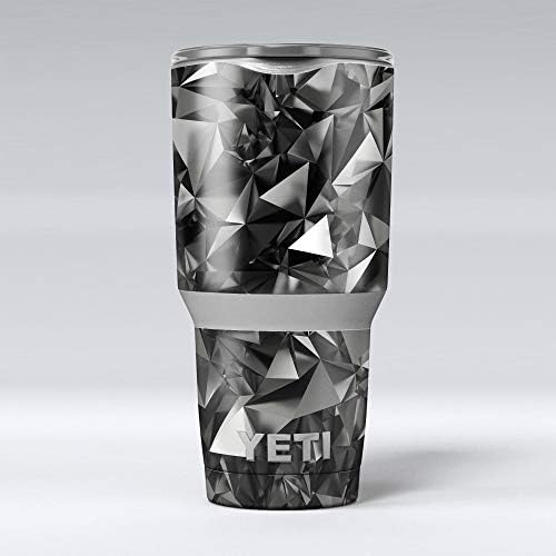 Дизайн Skinz Черно 3D, Diamond, Определени за винил опаковки със стикер на кожата, Съвместим с бокалами Yeti Rambler Cooler Tumbler