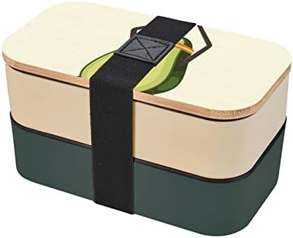 Хубава кутия за bento с авокадо за йога с подобрени регулируема каишка, штабелируемый за многократна употреба запечатан контейнер