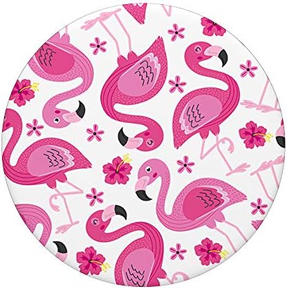 Розово Фламинго Цветя Хибискус Годишният Почивки на PopSockets С Възможност за смяна на PopGrip