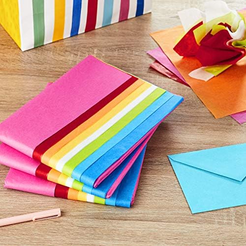 Обемна подвижния хартия Hallmark за опаковане на подаръци (класическа Розова, 8 цвята) 120 Листа за Великден, Деня на Майката, рождени Дни,