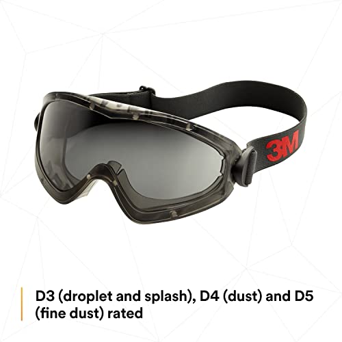 Очила 3M GoggleGear GG2892-SGAF, С Непреки вентиляционным отвор, Сив леща SGAF, 10 ea / калъф
