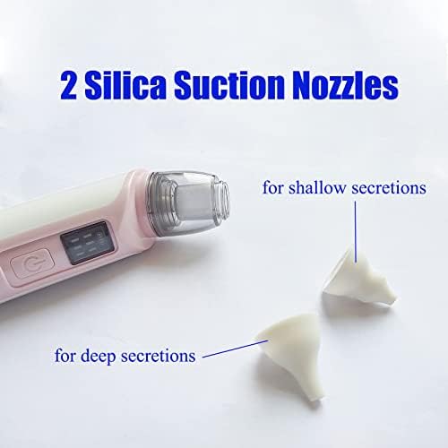 HOSL Назален аспиратор за деца, Електрическа издънка за носа, средство за премахване на слуз и соплей, с 6 нива на засмукване