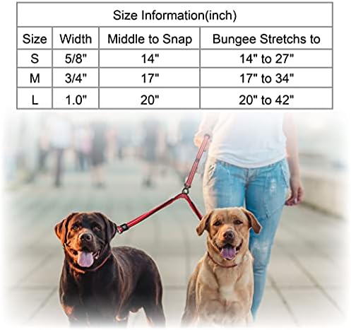 Двойна съединител за кучета Kruz - KZVX2-15L - Двойна удлинительная куплунг за разходки и дресура на кучета без entanglements