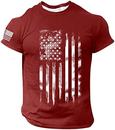 Ризи САЩ за Мъже с Къс Ръкав, Ризи 4 Юли, Патриотическая Тениска с Деня на Независимостта, Тениски с Мускулна Засаждане