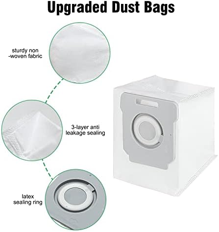 MZY LLC 25 Опаковки Вакуумни торби, Съвместими с iRobot Roomba от серия i & s & j, Автоматични пакети за премахване на прах