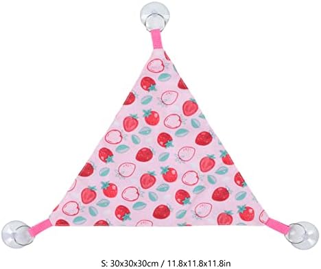 Триъгълен Подвесная легло за Гущери, Удобна Подвесная Легло за Влечуги, Интересно Място за Катерене (Размер розова ягоди S)