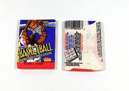 Партия (36) Запечатани восъчни опаковки за баскетбол Fleer 1989-90 година на издаване (до 15 карти в пакета) - Восъчни опаковки за баскетбол