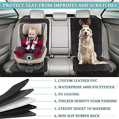 Столчето за кола Протектор DOVODA, 2 Големи Факт за столчета за автомобил, Защищающих Детски седалки с Мрежесто джоб, Най-Дебелата