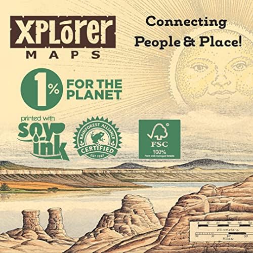 Xplorer Maps Карта на щата Тексас, Холщовая чанта-тоут с дръжки, Тъканно Чанта за пазаруване на продукти, Множество и дългогодишна