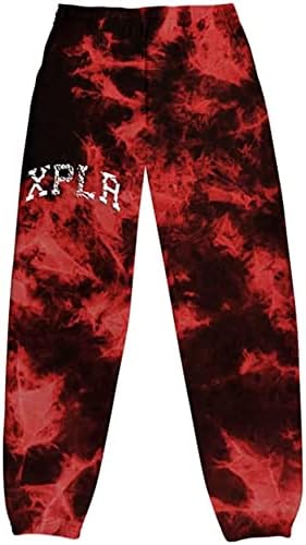 XPLR Red Shatter Вратовръзка Боядисват Сам и Колби, Търговска Пуловер, Блузи, Комплект от две части, Женски Мъжки Костюм с качулка