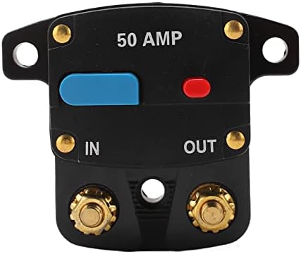 Aramox Авто Аудио Автоматичен Прекъсвач Вграден Предпазител на Притежателя на Инвертор за Ръчно Нулиране на Превключвателя Защита Срещу Претоварване