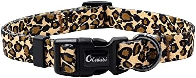 Набор от греди и каишки Olahibi за кучета, Леопардовый модел, мрежи от полиэстеровой тъкан, 5-подножието на каишка, за средни кучета.(Средно,