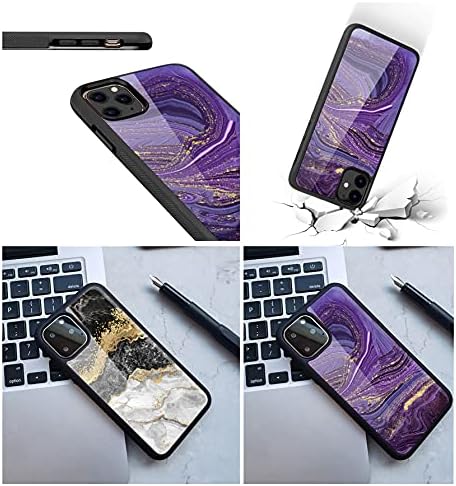 Калъф XUNBOTINGS за iPhone 12/12 pro - Дизайн Cat & Tiger-Лека TPU + Луксозен Защитен калъф за iPhone с закалено огледало (за iPhone