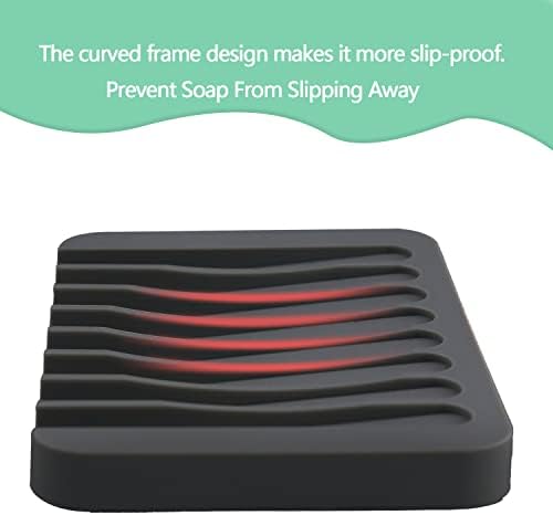 Силиконов Държач за сапун ястия KUKIFUN, 2 бр. Черни сапун ястия за душ, Кухненски мивки в Банята, Сливное устройство за сапун ястие,