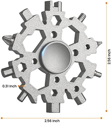 Мультитул Snowflake Fidget Spinners, инструменти за ключове Barrysail 23 в 1 EDC, полезни за ремонт, Забавни в играта