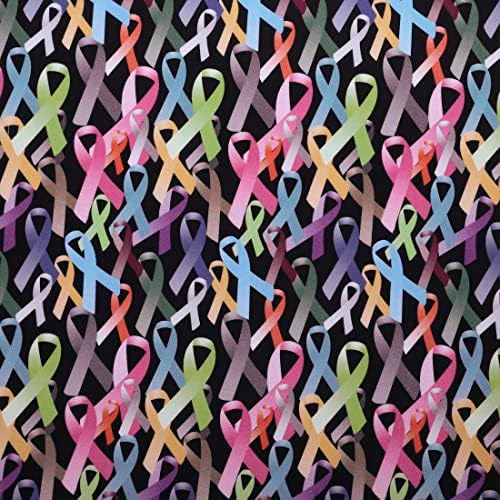 Mook Cotton Fabrics Cancer Awareness, мулти, болт на 15 ярда