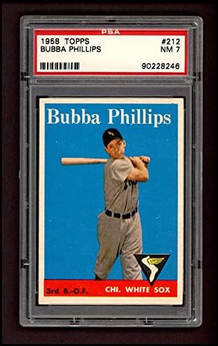 1958 Topps 212 Бубба Филипс Чикаго Уайт Сокс (Бейзболна картичка) PSA PSA 7,00 Уайт Сокс