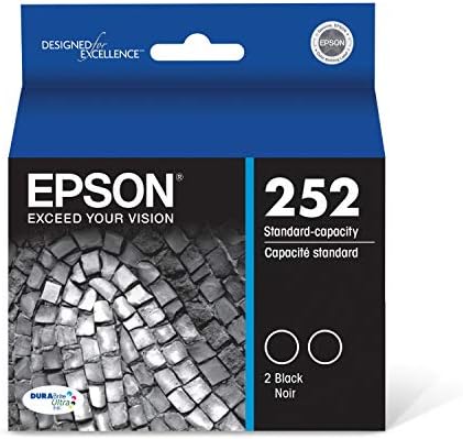 Комплект двойно касети EPSON T252 DURABrite Ultra Ink стандартен капацитет черна (T252120-D2) за избраните принтери Epson WorkForce