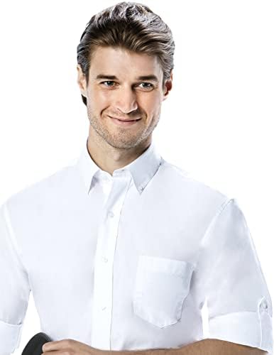 Луксозна Мъжка риза Regular Fit от Микрофибър с Отложным яка или с дълъг ръкав копчета и джоб в стил Max