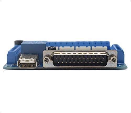 5 Оси Интерфейс на Разделителната табла с ЦПУ с USB + 25 Пинов Кабел за Стъпка на Водача MACH3 CNC Router Board Управление на Паралелен
