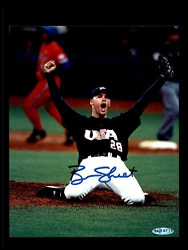 Бен Шитс UDA На Горната палуба Coa Подписа Снимка с Автограф 8x10 - Снимки на MLB с автограф