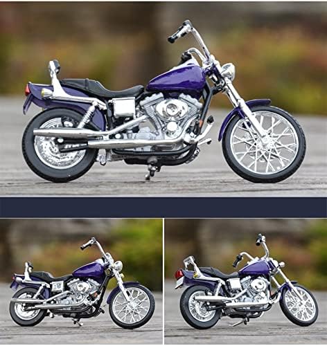 NASJAQ Модел комплект Модел на Мотоциклет Играчка е 1:18 2001 за Harley Dyna Широка Употреба За леене под налягане Колекция автомобили, Хоби