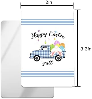 OComster Пролетен Великденски Син Камион с Разноцветни Яйца Компактно Огледало За мини-карти, Синьо Просто За Малко Компактно Огледало за