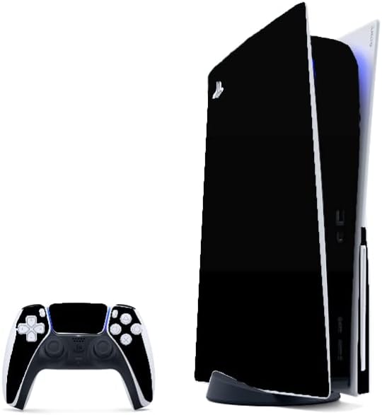 Защитен стикер за конзолата LidStyles, съвместима с Playstation 5 (PS5) (Черна кожа)