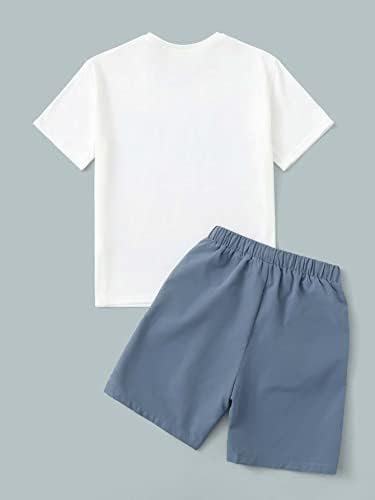 Комплекти дрехи Milumia Boy ' s от две части, Риза с къси ръкави и Къси панталони с тропически принтом за момчета