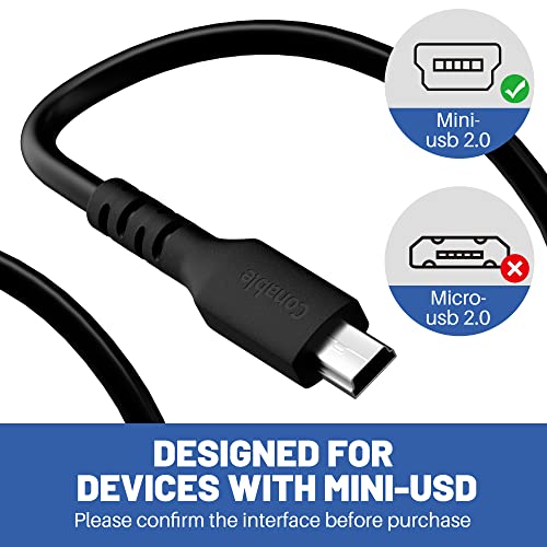 Къс кабел Mini USB с дължина 2 метра, USB кабел за камера, кабел USB 2.0 тип A-Mini B, който е Съвместим с контролера на PS3, MP3