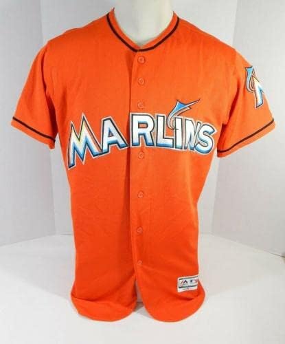Маями Марлинз Луис Пинтор #2 Използвана в играта Оранжева Риза DP13671 - Използваните В играта Тениски MLB