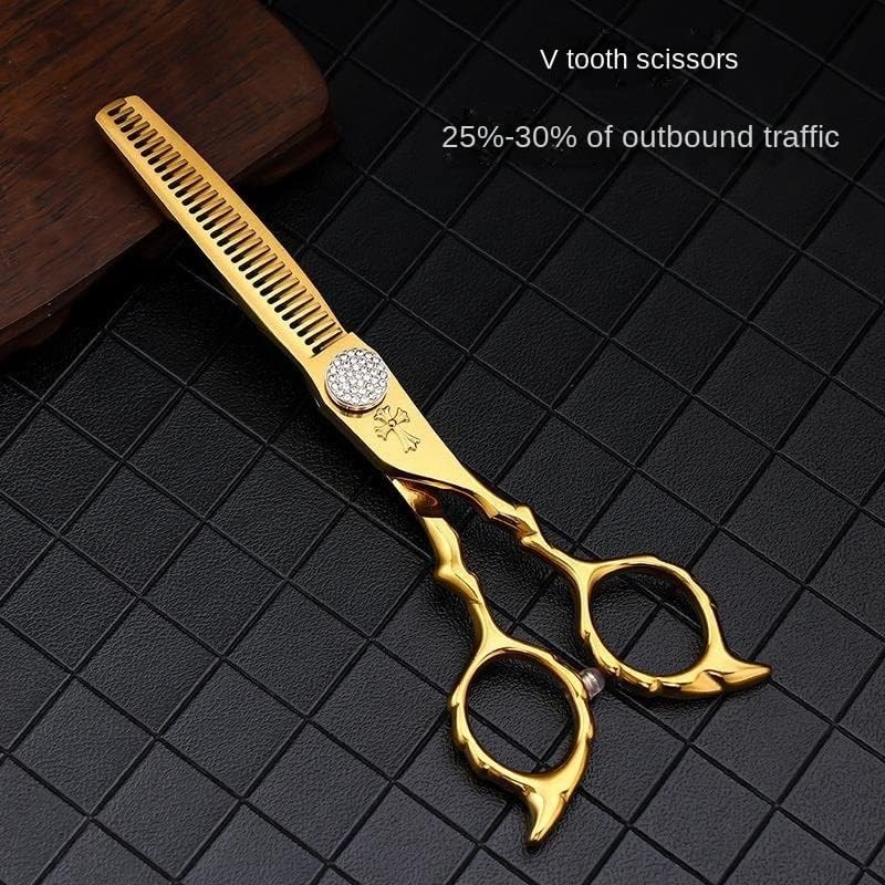 Ножица за подстригване на коса, на 6.0 инча японски професионален фризьор фризьорски ножици златен зъб ножици плоски ножици бретон филировочные ножици набор от