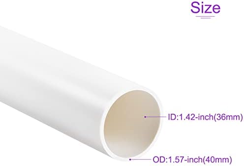 Кръгла тръба DMiotech от PVC, диаметър 36 мм, диаметър 40 мм, с Дължина 0,5 м, Гъвкав Маркуч, 3 бр.