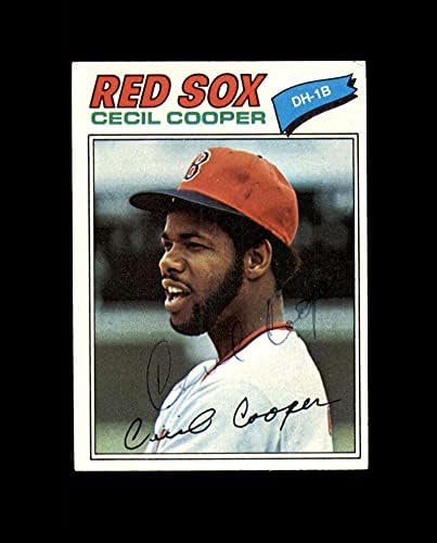 Автограф на Сесил на Купър с автограф от 1977 г. Topps Boston Red Sox