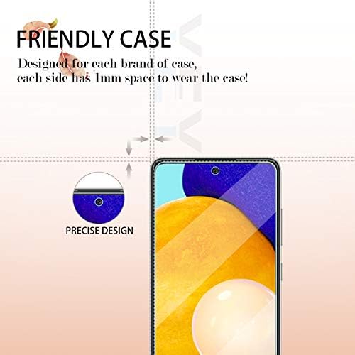 Предпазно стъкло за екран на Galaxy A52 HD от прозрачно закалено стъкло + screen protectors за обектив на камерата от YEYEBF,