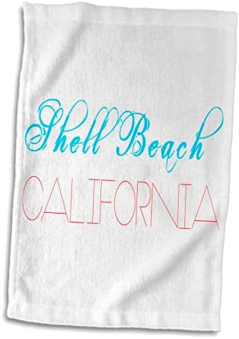 Кърпи за 3-те американски плажове - Шел Бийч, Калифорния, син, червен цвят (twl-272107-3)