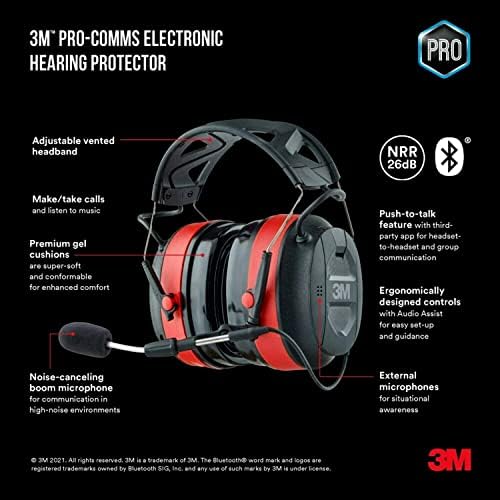 Комплект за безопасност, 3M: Електронен слухов апарат Pro-Comms с безжична технология Bluetooth + 10 комплекта на респиратор