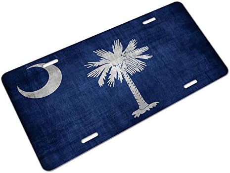 Регистрационен номер Amcove, Флаг на Южна Каролина, Декоративен Авто Предния Регистрационен номер, Етикет за Суета, Метална Кола знак,