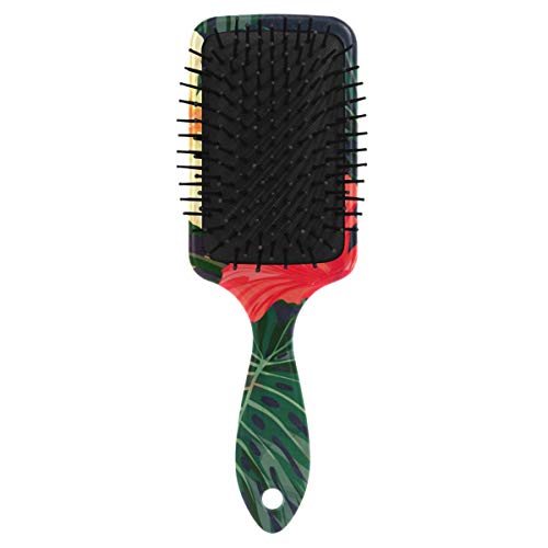 Четка за коса на въздушна възглавница Vipsk, Пластмасови Цветни акварелни Цветя, Зелени Листа, Подходящ за добър масаж и