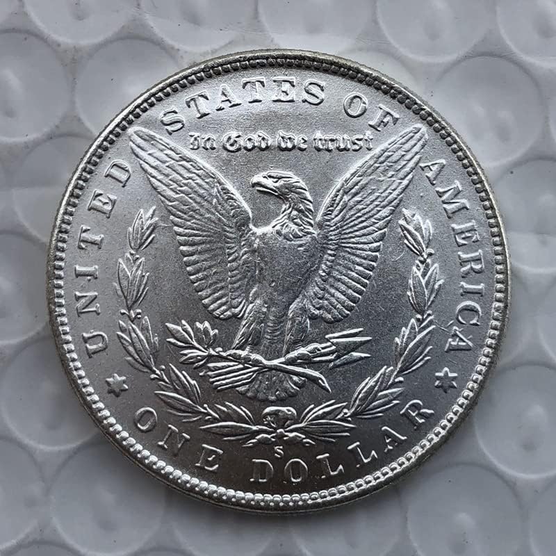 Версия на американската монети Морган 1883 г. Сребърен долар Месинг със сребърно покритие Антикварни Чуждестранни Възпоменателни