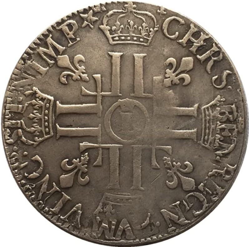 1690 Френски Монети От Чиста Мед С Посеребренным Покритие Антични Сребърни Доларови Монети Колекция от ръчно изработени изделия може да