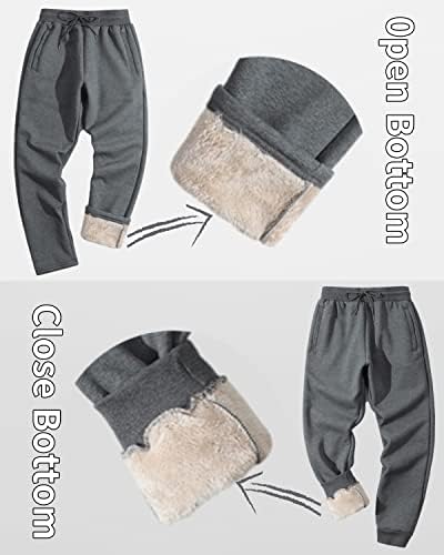 Мъжки Зимни Топли Спортни Панталони Shiyifa с подплата от шерпи на руното лигавицата Active Thermal Писта за Бягане с Джобове