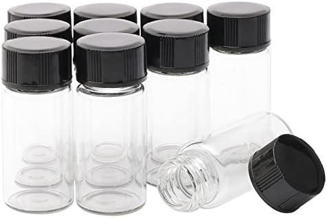 прозрачни Стъклени Флакони с обем 5 ml за Етерични масла, Препарати за химическа лаборатория, Одеколони и Парфюми (10 парчета)
