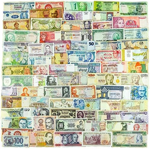 100 Банкноти от различни държави на Света, Истински Ценни Хартиени Пари, Събиране на Старата Чуждестранна валута