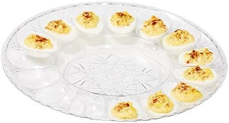 Съд за варене на яйца от прозрачна пластмаса с Кристал огранкой - Комплект от 2
