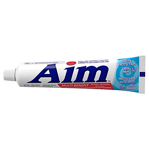 Гел паста за зъби Aim Multi-Benefit за защита на устната кухина Ultra Mint 5,50 унции (опаковка от 11 броя)