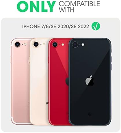 калъф i-Blason Арес за iPhone SE 2022 (3-то поколение), [Вградено защитно фолио за екрана], Двуслойни здрав прозрачен калъф-броня