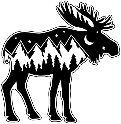 WickedGoodz Moose Дивата Природа Magnet - Планинска Магнитен Стикер За Автомобил